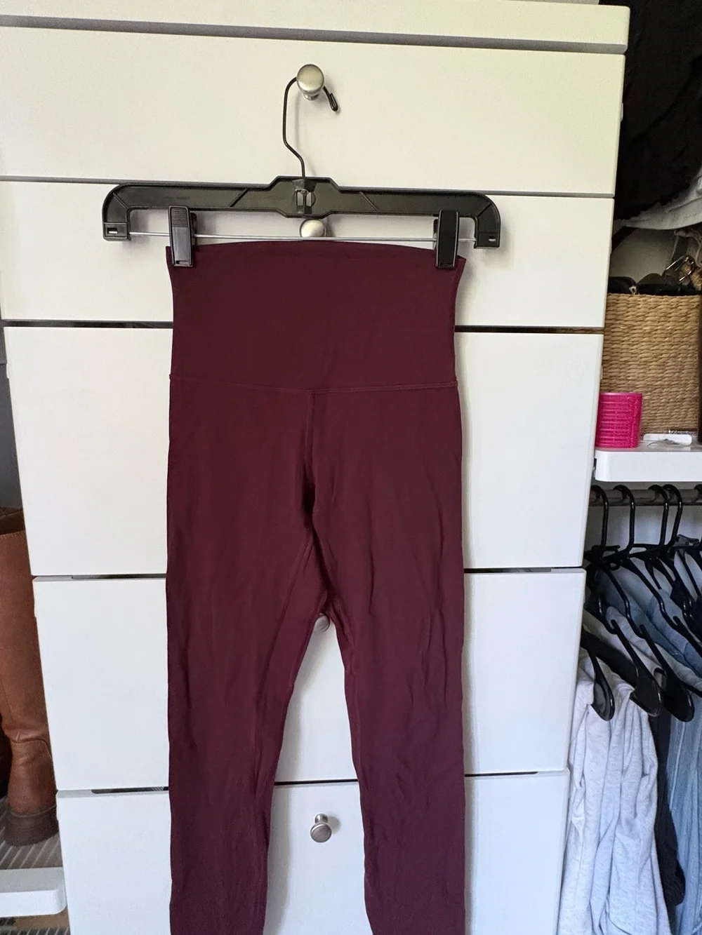 LULULEMON Burgundy High-Rise Leggings